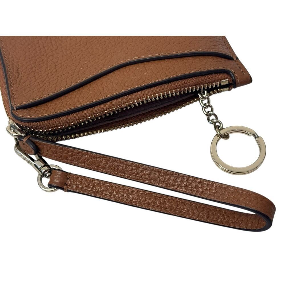 KATE SPADE New York Leila Small Card Holder Brown Genuine Pebbled Leather NEW - Picture 4 of 6